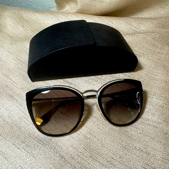 PRADA Sunglasses Black White Cat eye SPR 20U 54022 4BK-500 140 2N - Picture 12 of 12